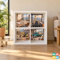 California Skyscraper Construction Backdrop - presentation view