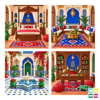 Moroccan Palace Backdrop - four-scene board