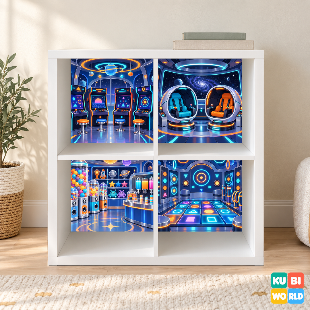 Quantum Arcade Backdrop - presentation view