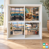 California Coastal Airport Backdrop - presentation view
