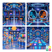 Quantum Arcade Backdrop - four-scene board