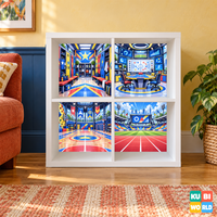 Sports Academy Manga Backdrop - presentation view