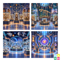 Temporal Museum Backdrop - four-scene board