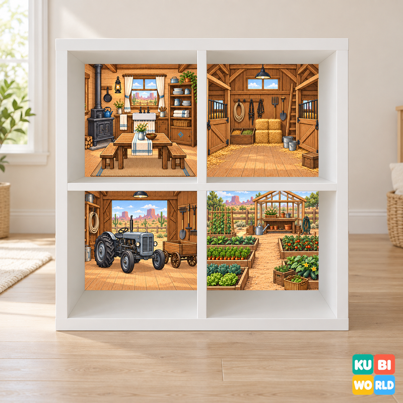 Western Farm and Ranch Backdrop - presentation view