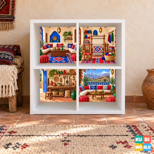 Atlas Mountain Village Backdrop - presentation view