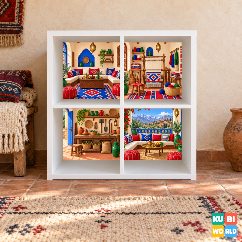 Atlas Mountain Village Backdrop - presentation view